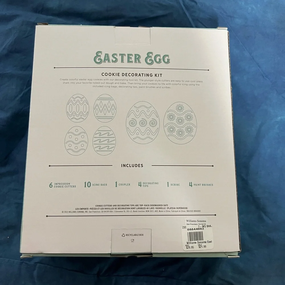Williams Sonoma Easter Egg Cookie Decorating Kit
